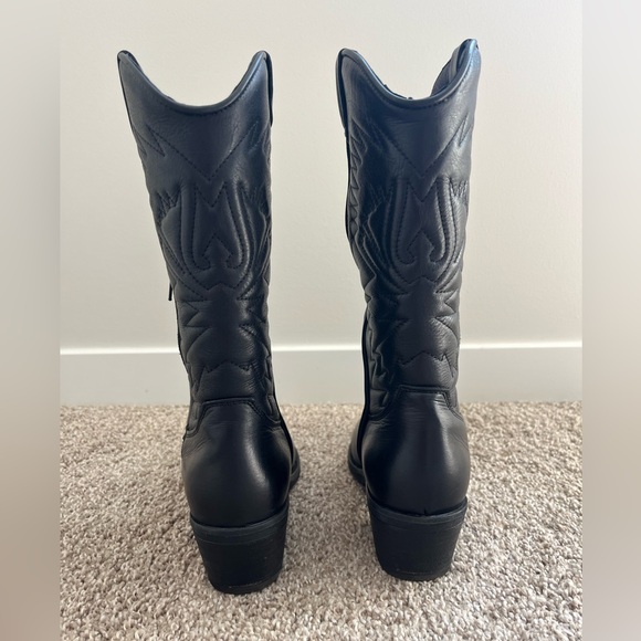 Steve Madden - Hayward Black Leather - Cowboy Boot - Picture 4 of 9